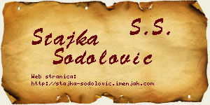 Stajka Šodolović vizit kartica